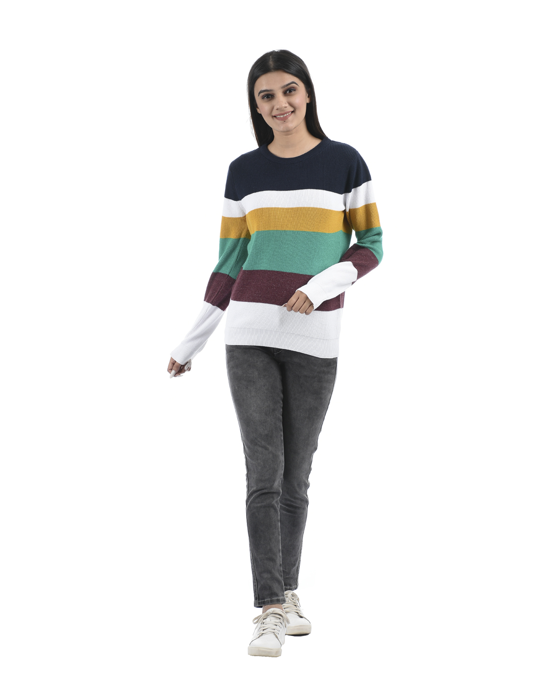 Portobello Wome Casual Wear Multicolor Sweater